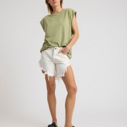 One Teaspoon - White Beauty Frankies Long Length Denim - Short