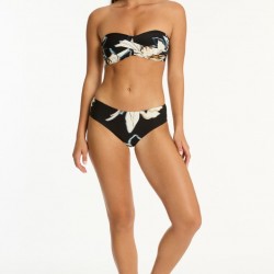 Sea Level - La luna twist Bandeau and Mid Waist Pant Black - Bikini