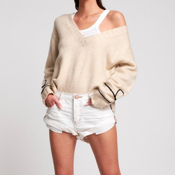 ONETEASPOON -WHITE BEAUTY BANDITS  - DENIM SHORT